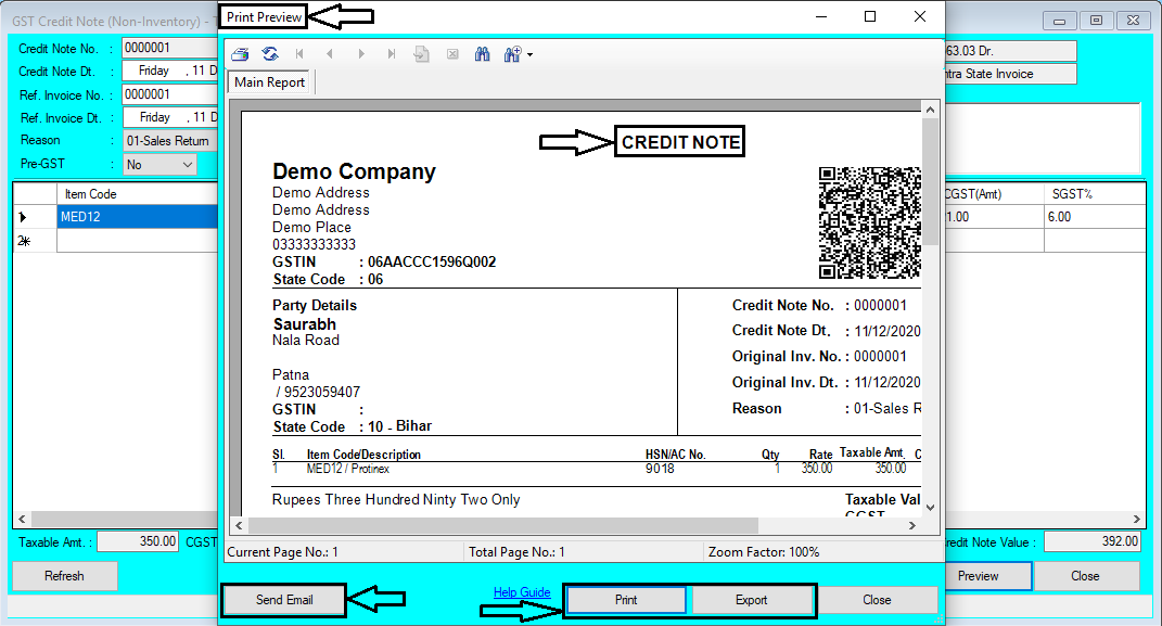 GST Credit Note Help Guide