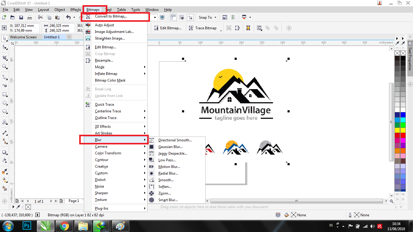 Tutorial Desain Cara Blur Foto atau Curva (Vector) Pada CorelDRAW
