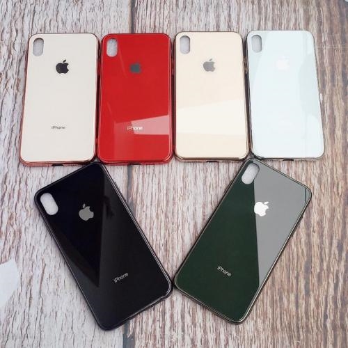 Ốp kính cường lực viền dẻo cùng màu với lưng máy iphone Xr/Xsmax