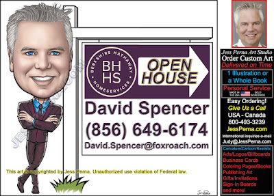 Berkshire Hathaway Open House Signs with Cartoons