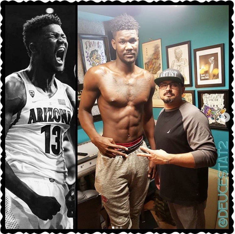 NBA TATTOOS Deandre Ayton
