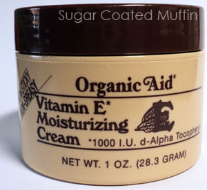 Organic Aid Vitamin E moisturizer