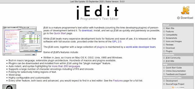 jEdit 10 PHP Kode Editor Dan IDE Gratis Terbaik Untuk Website Development (Bagian 1)