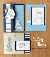 Stampin' Up! Sailing Home Card Kit ~ masculine cards ~ 2019-2020 Annual Catalog ~ Stamp of the Month Club Card Kit ~ www.juliedavison.com