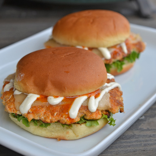 Buffalo Chicken Smash Burger