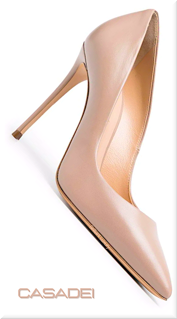 ♦Casadei brown pointed toe leather pumps #casadei #shoes #brown #brilliantluxury