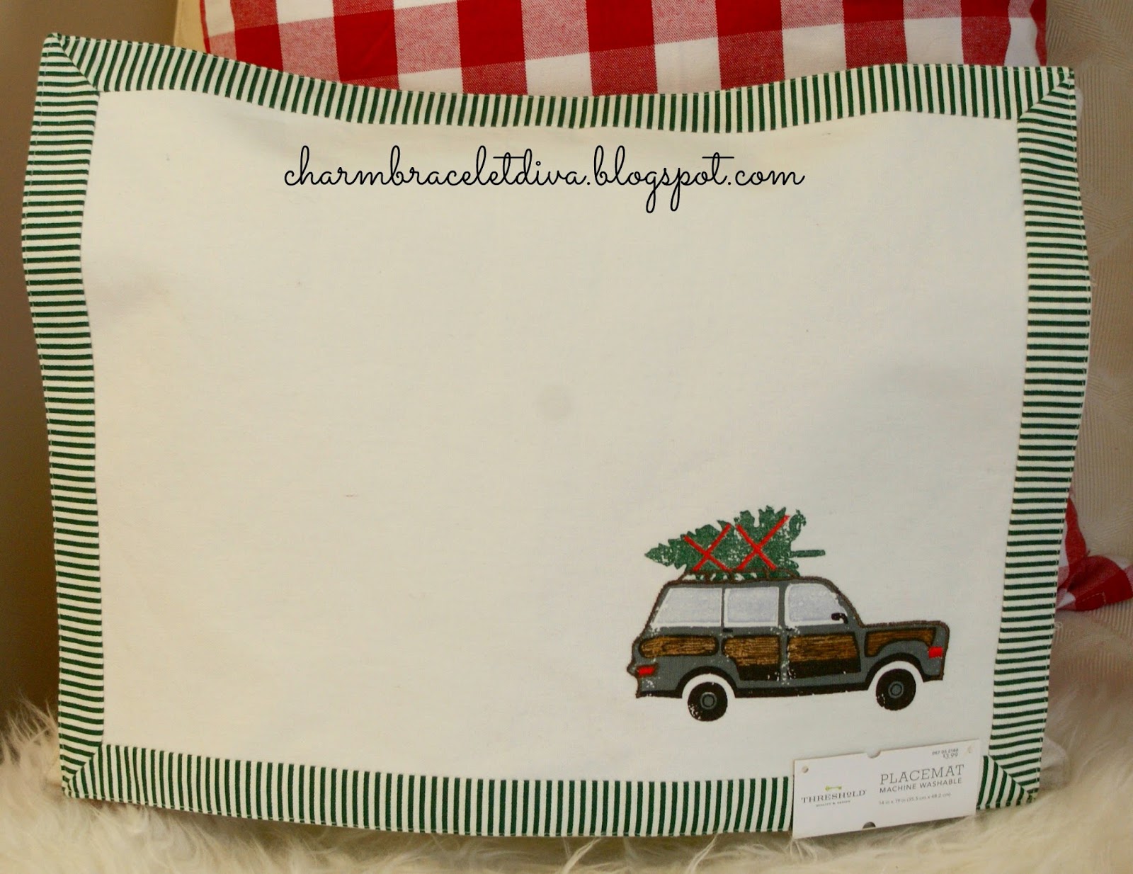 Our Hopeful Home Easy DIY Christmas Pillow From Target Placemat