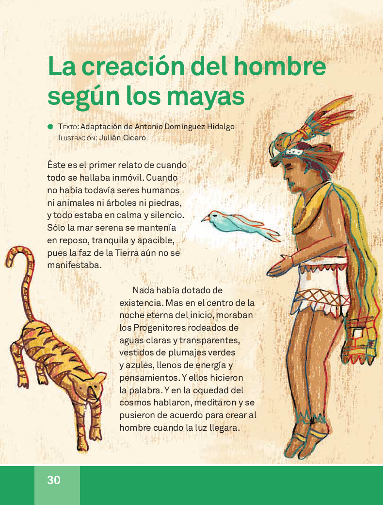 La creación del hombre según los mayas - Español Lecturas 3ro 2014-2015