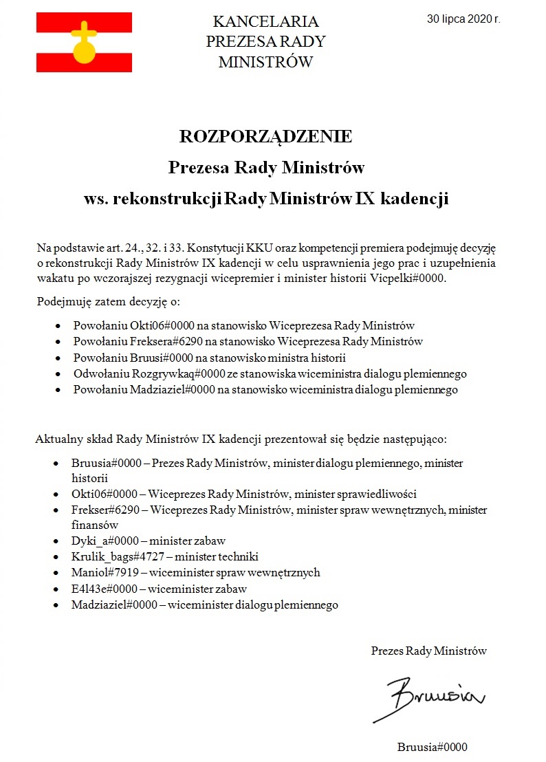 Wskaz Zdania I Uprawnienia Rady Ministrow Rekonstrukcja Rady Ministrów IX kadencji