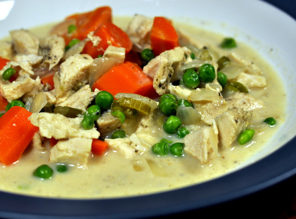 Creamy Slow Cooker Chicken with Vegetables | Get the recipe on Taste As You Go