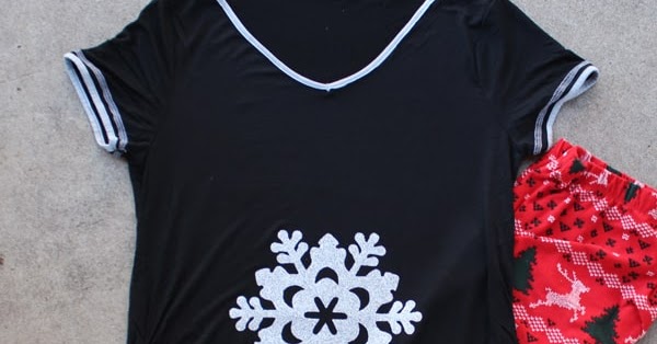 Glitter Snowflake Maternity Shirt DIY with Cricut!