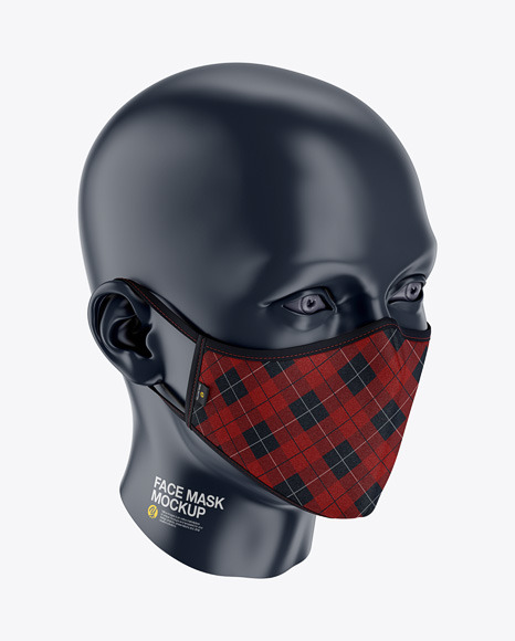Download Face Mask Mockup Front Half Side View High Angle Yellowimages Mockups