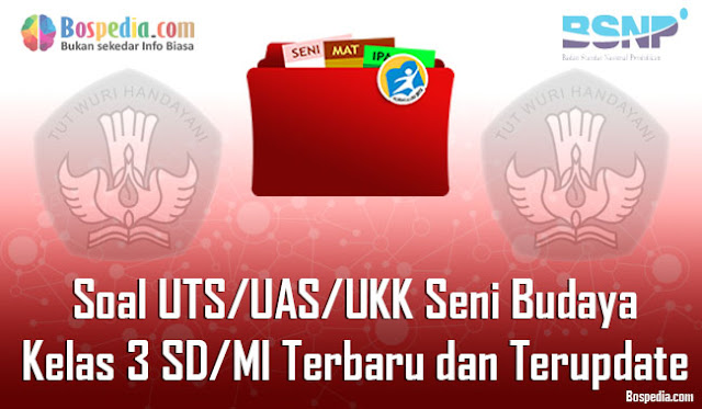 Soal UTS/UAS/UKK Seni Budaya Kelas 3 SD/MI Terbaru dan Terupdate