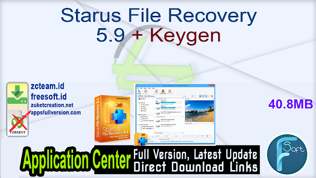 Starus File Recovery 5.9 + Keygen_ ZcTeam.id