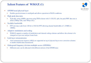 WiMAX - Salient Features السمات البارزه