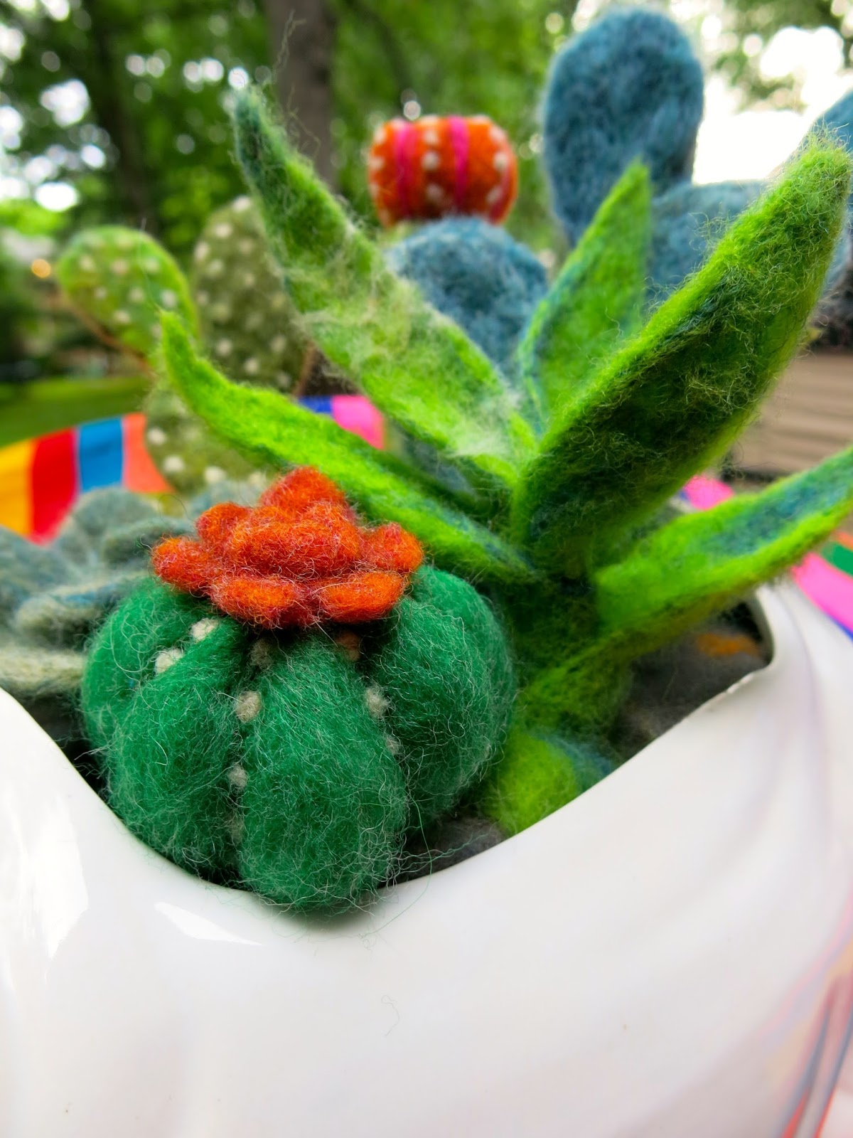 Cassie Stephens DIY Felted Cactus Garden