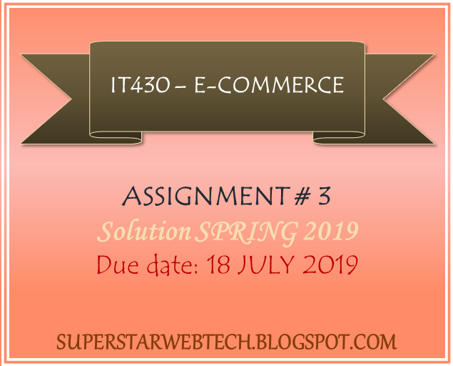 It430 e commerce assignment 1 solution picture