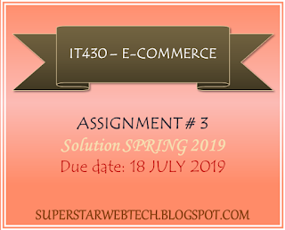 it 430 assignment 3 solution