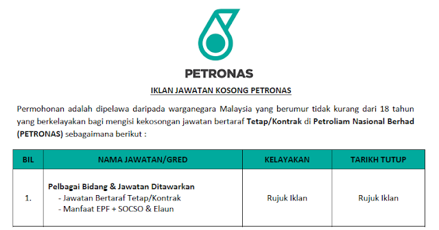 Kerja Kosong Petronas Pengerang - Who Writes For