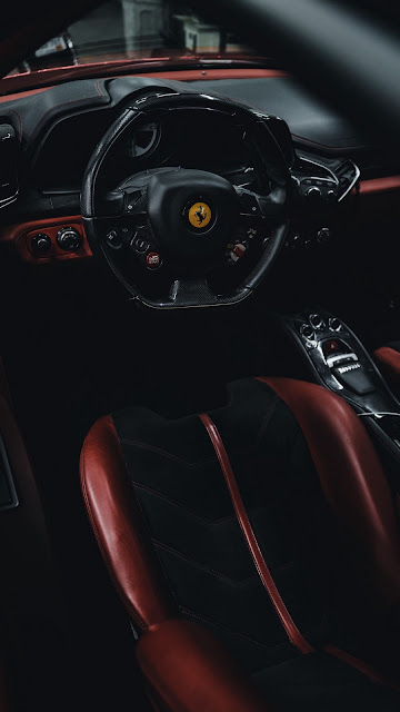 Ferrari Wallpaper, Steering Wheel, Car Interior, HD