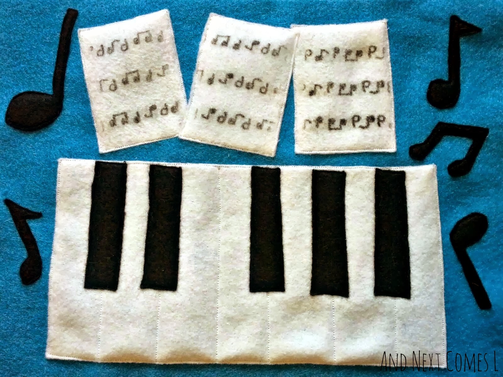 Piano Quiet Book Page Free Printable Pattern | And Next Comes L