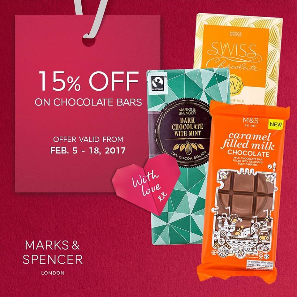 Manila Shopper Marks & Spencer Choco Bars Promo Feb 2017