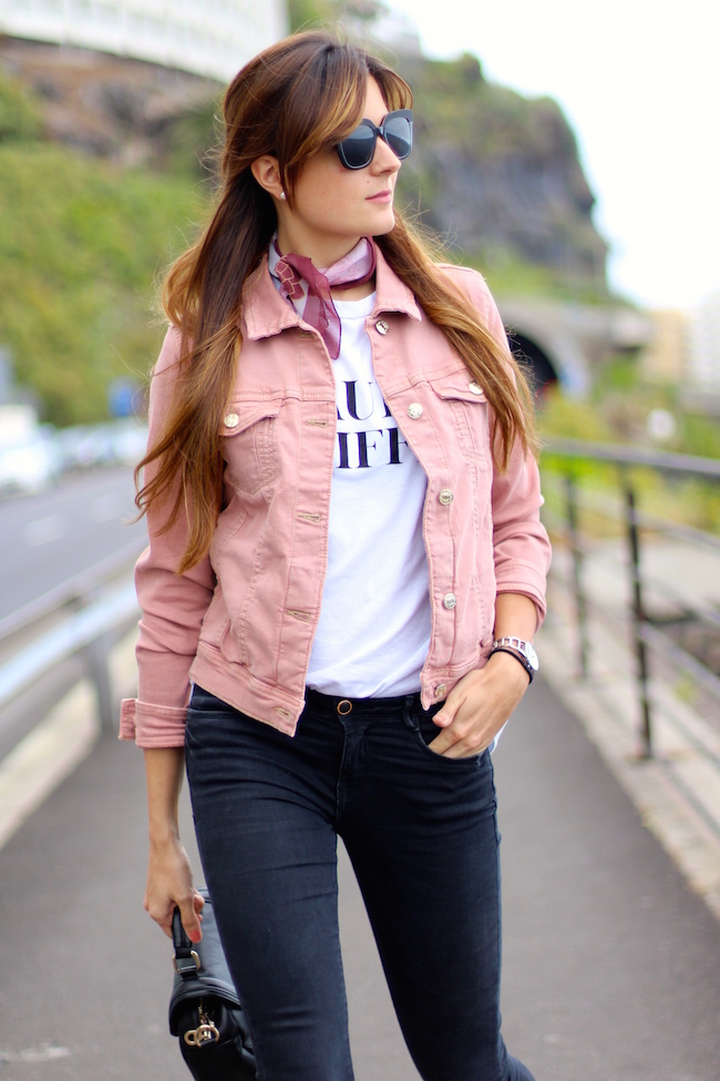 Marilyn's Closet FASHION BLOG Pink Denim Jacket