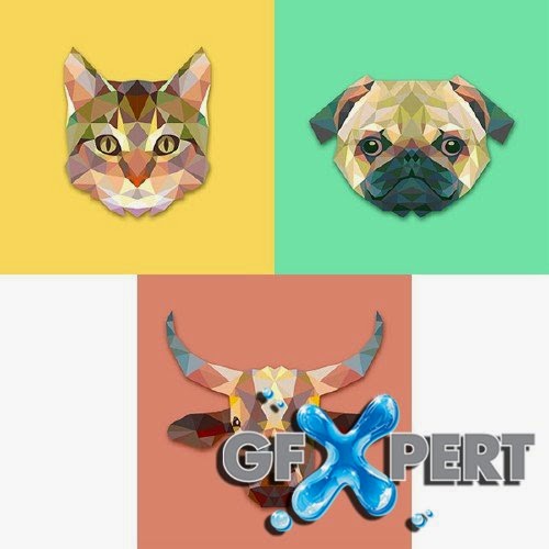 Paquete de Vectores de Animales de triángulos GRATIS | Robney.Us