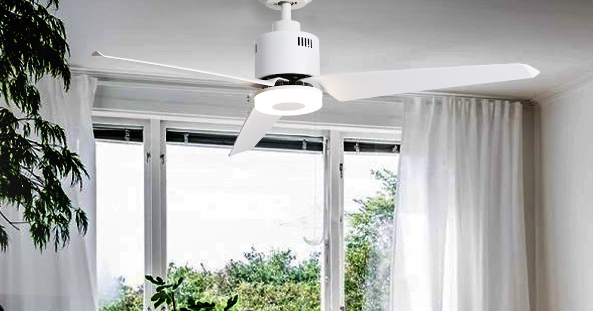 Indoor Ceiling Fan Light Fixtures FINXIN FXCF13 White Remote LED 52