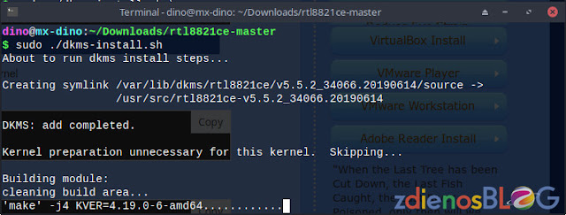 Install Driver Wifi 8821CE di MX-Linux untuk Lenovo Ideapad 130-15IKB