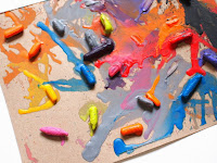 melted crayon artwork