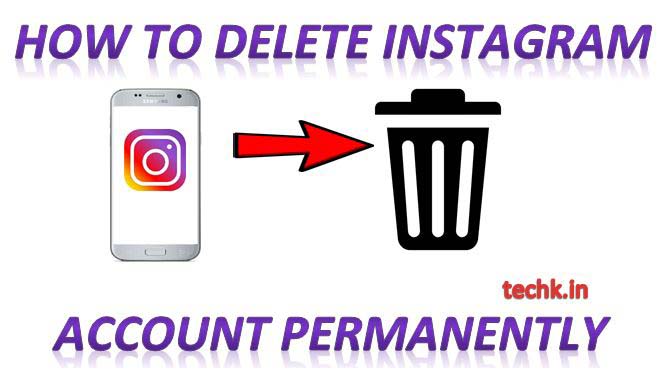 How to delete instagram account permanently on android phones