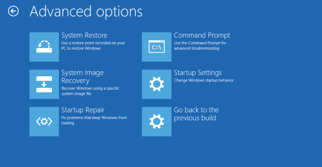 Tùy chọn nâng cao Command Prompt