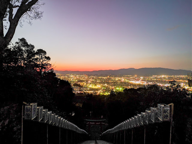 【福岡】筑後国一の宮高良大社|海拔312公尺看夜景