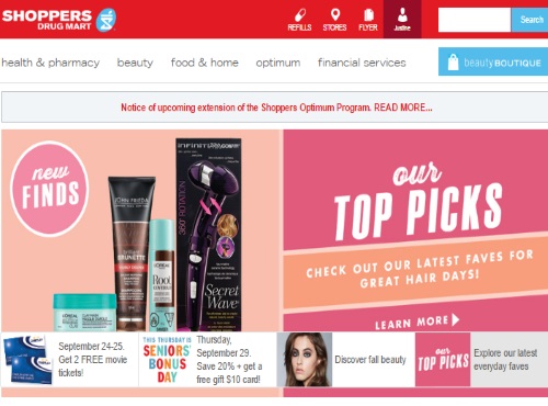 Shoppers Drug Mart Optimum Program Notice of Upcoming Extension Shoppers Drug Mart Optimum Program Notice of Upcoming Extension