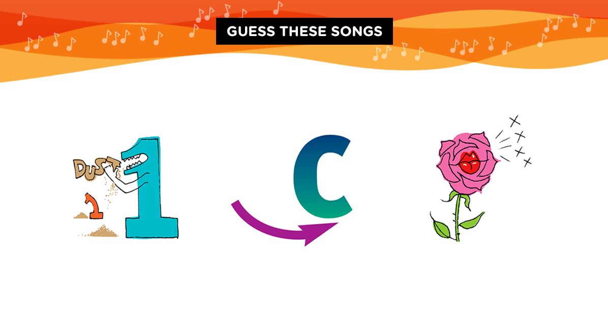 Find 30 songs from the 90s picture quiz