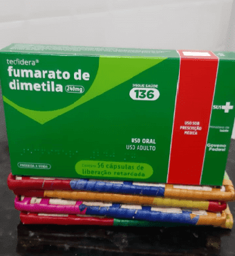 Caixa fumarato de dimetila tecfidera sus esclerose multipla