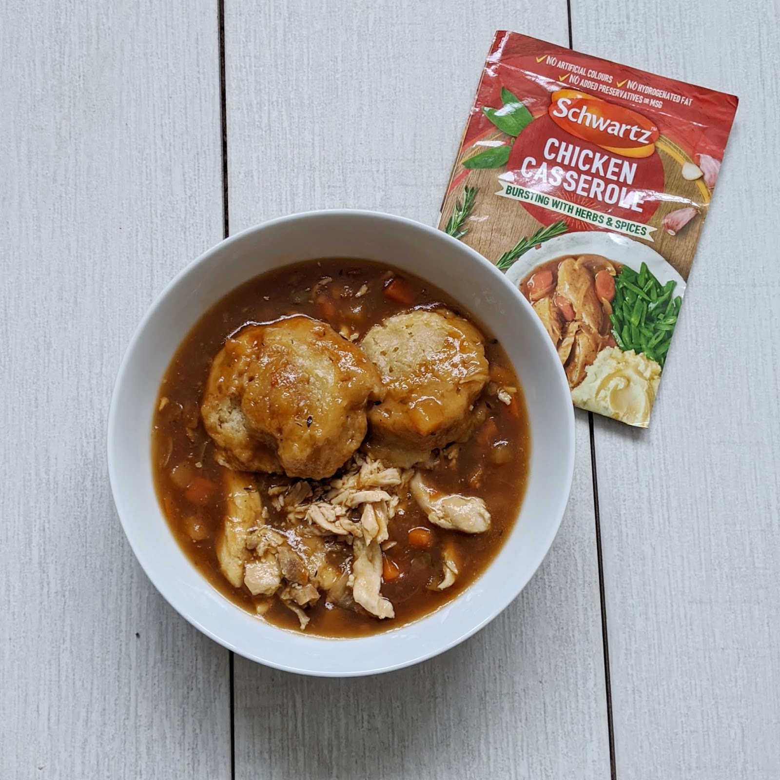 Food Review Schwartz Authentic Chicken Casserole Mix* — Bump And Beyond