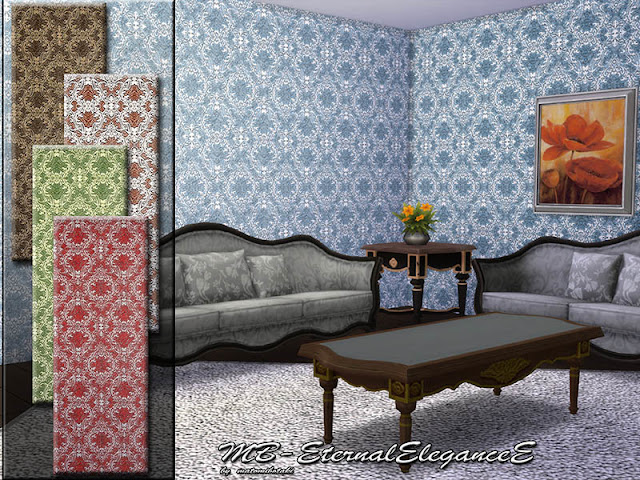 Стены с полосатым рисунком для The Sims 4 со ссылками на скачивание
