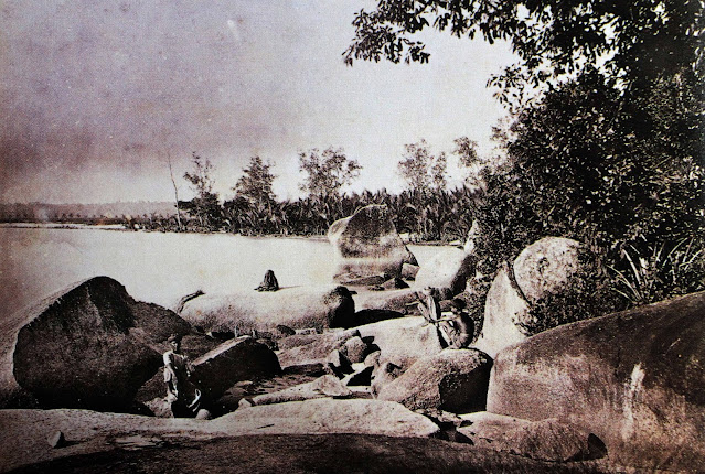 Penang Beach, probably present-day Batu Ferringhi, c. 1867