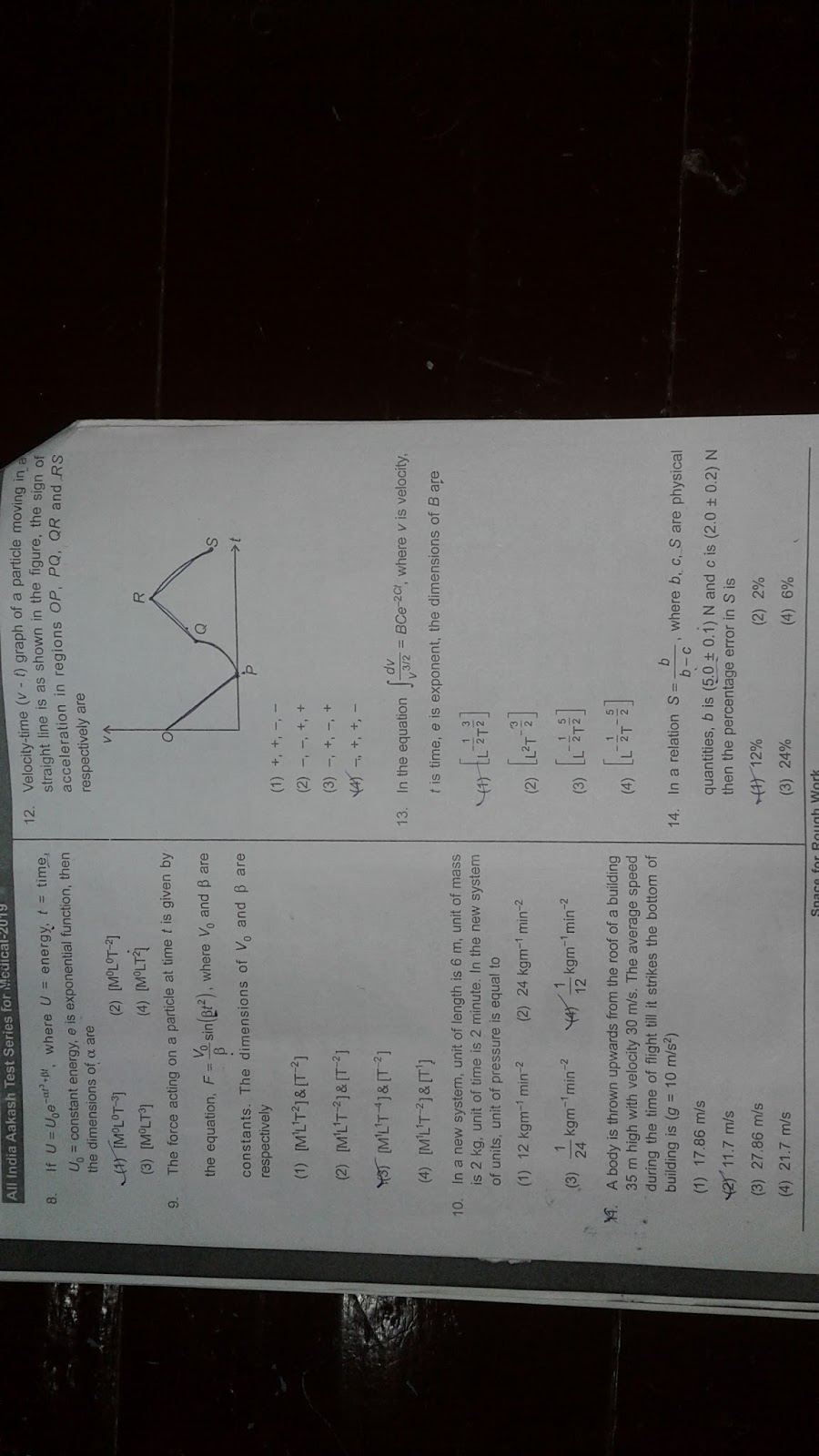 AIATS 01 QUESTION PAPER FOR MEDICAL 20172019