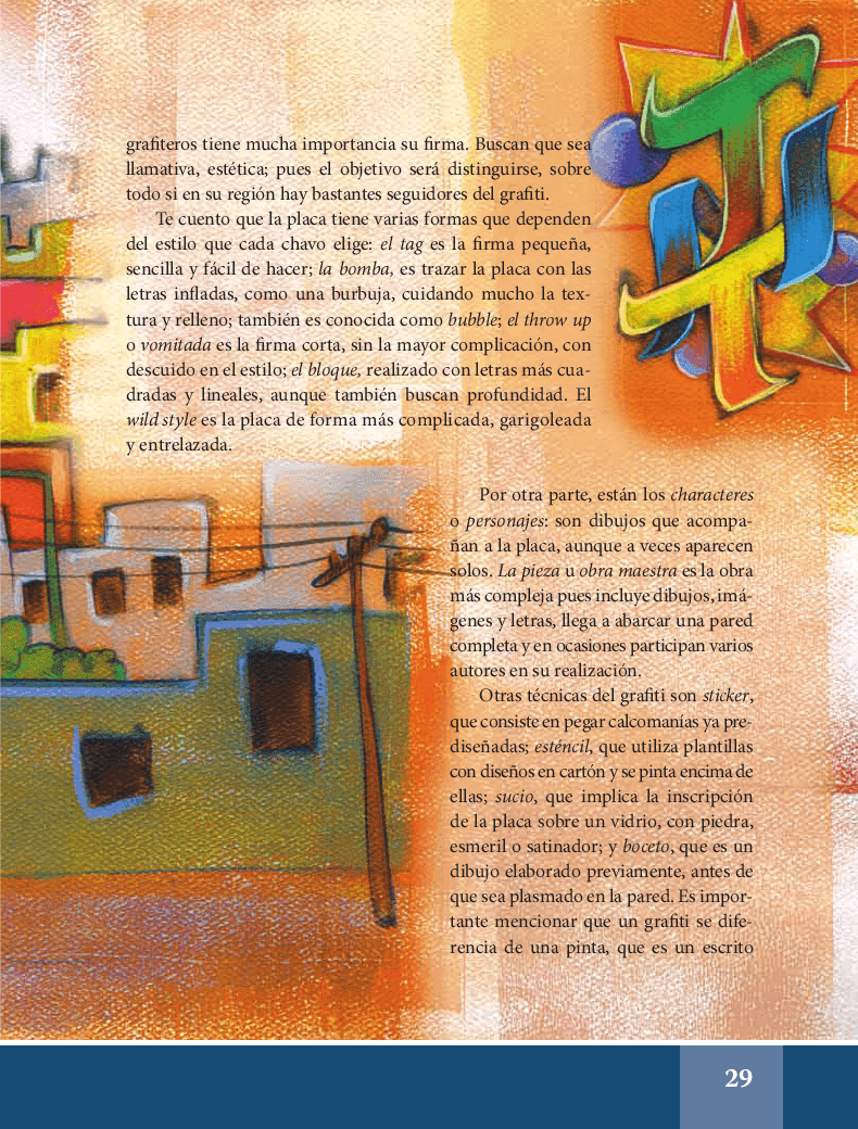 Grafiti: jóvenes pintando el mundo - Español Lecturas 6to 2014-2015 