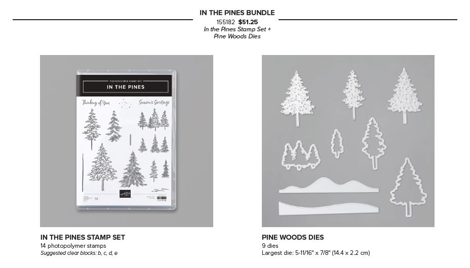 In The Pines Stamp Set Perfect for Holidays or AllOccasion Greeting