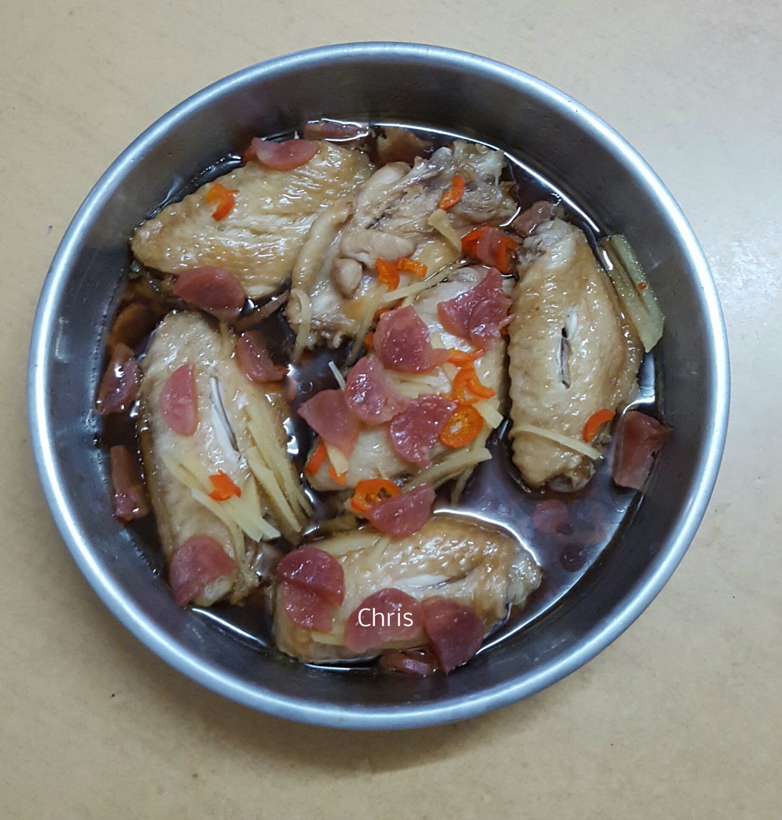 YUMMY BAKES Steamed Chicken with Chinese Sausage