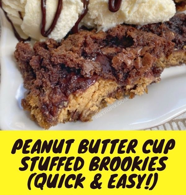 Peanut Butter Cup Stuffed Brookies (Quick & Easy!) Let's Cooking