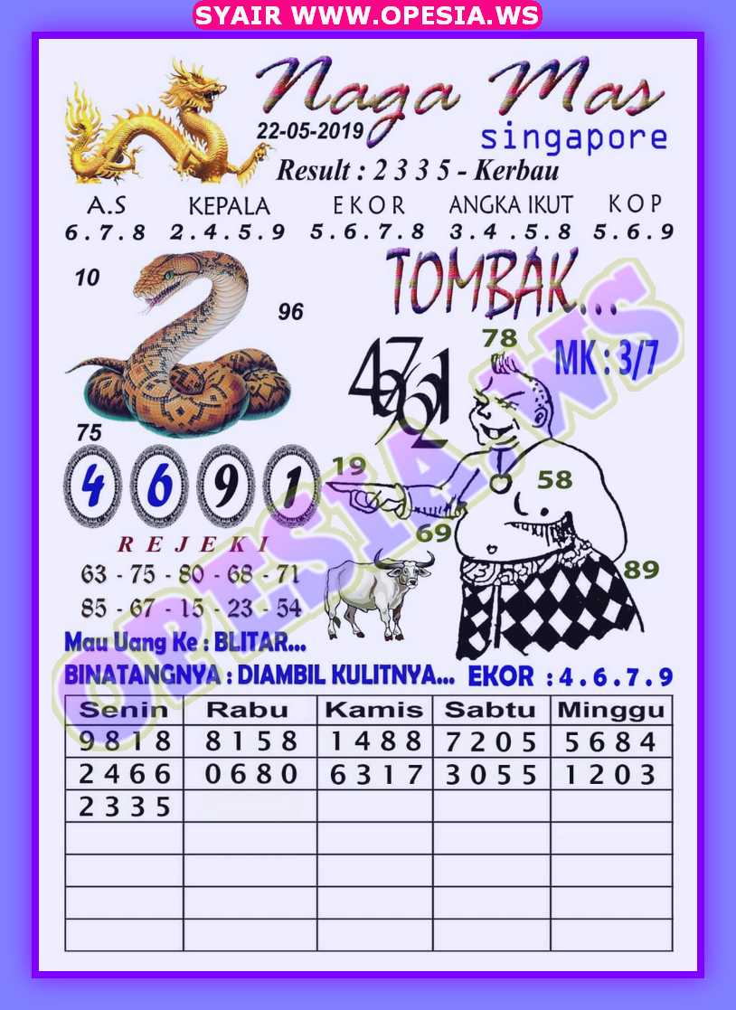 45 Syair hk opesia ws 22 september 2020
