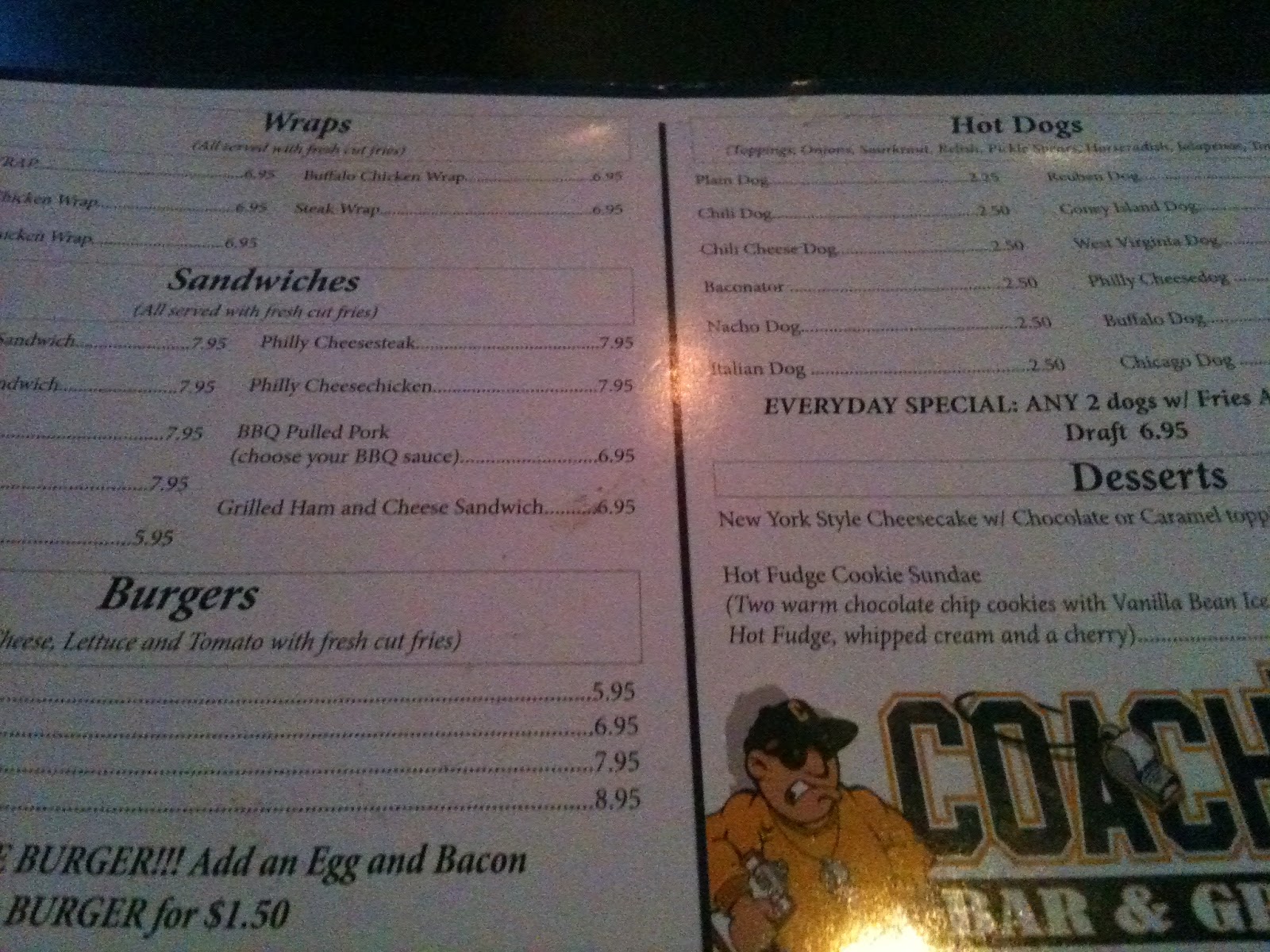 Coach's Bar & Grille Candace Lately