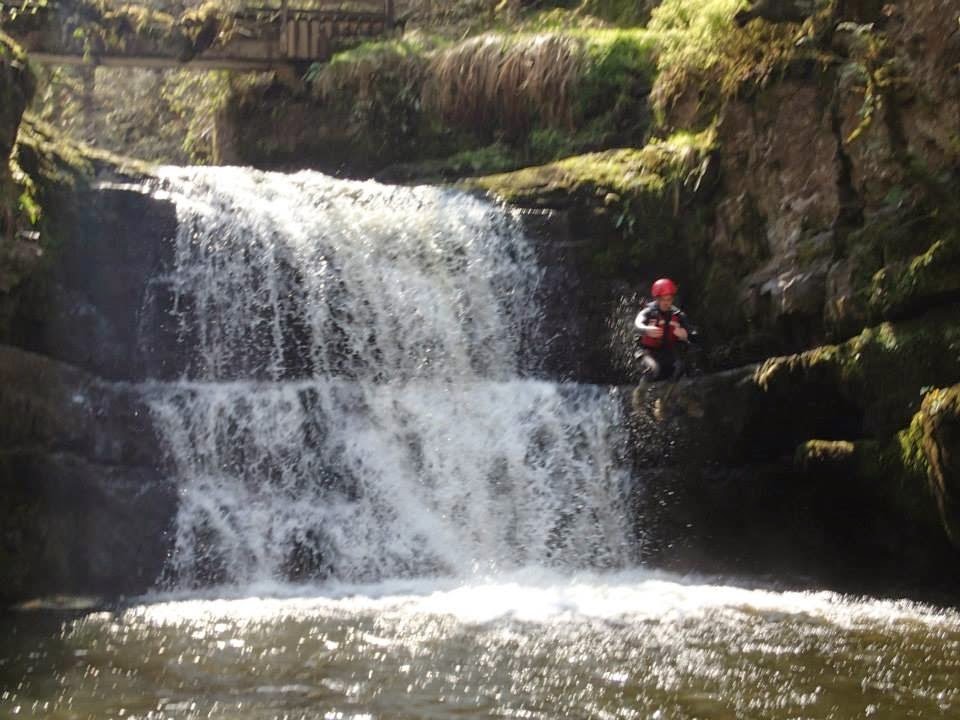 gorge walking Brecon Beacons South Wales