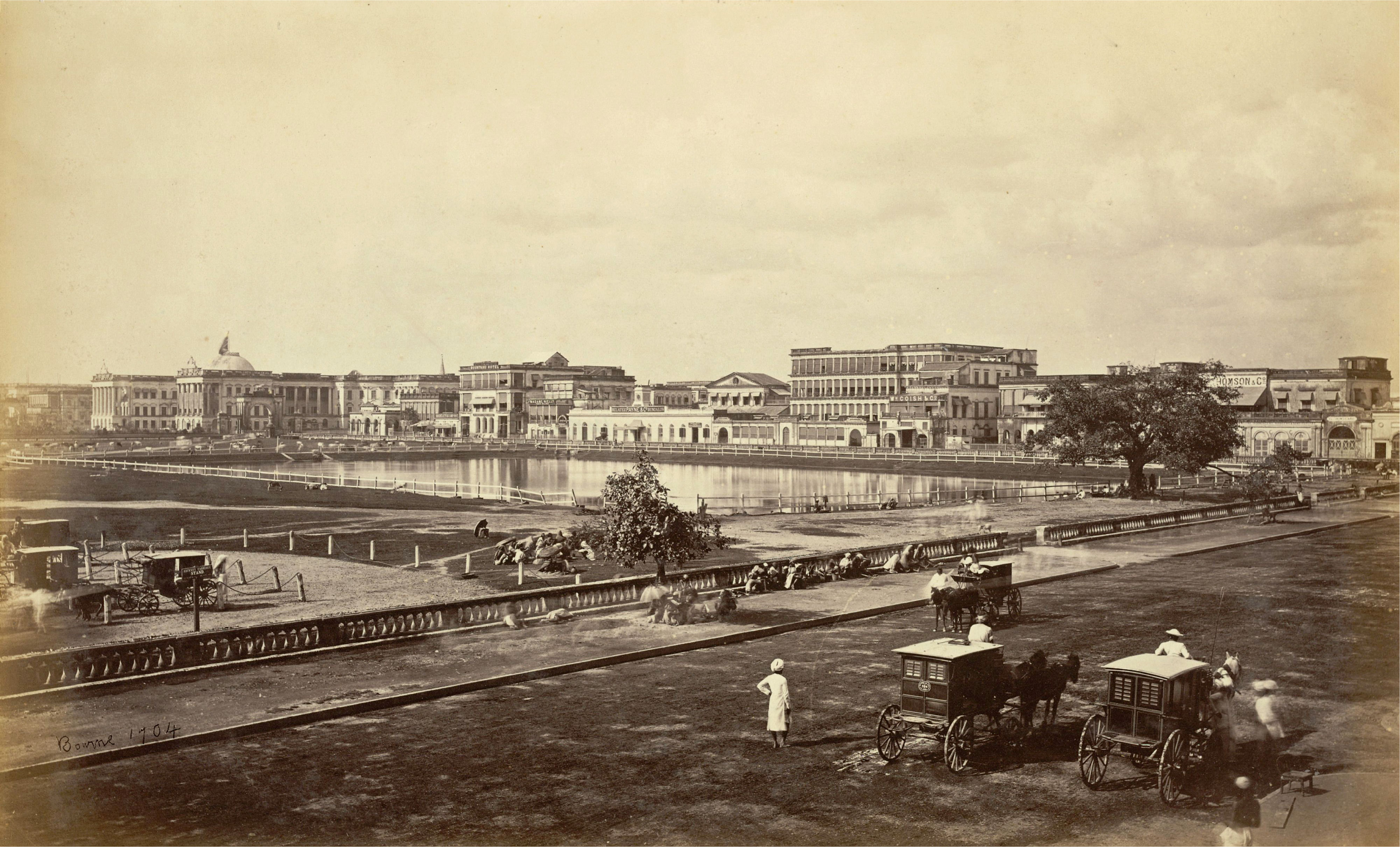 The Esplanade and Government House from Chowringhee - Calcutta (Kolkata)  1865 - Old Indian Photos