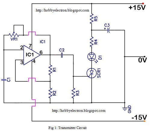 Hobby Electronics: IR Remote Control Circuit using Op amp 741